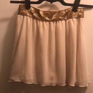 Cream and gold skirt